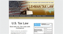 Desktop Screenshot of lehmantaxlaw.com