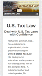 Mobile Screenshot of lehmantaxlaw.com